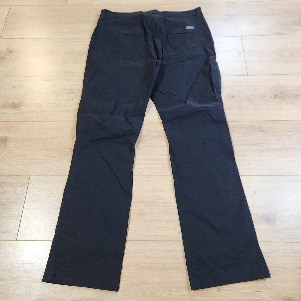 Eddie Bauer Tech Pants Mens 34x32 Black Nylon Stretch Hiking Outdoor Lightweight